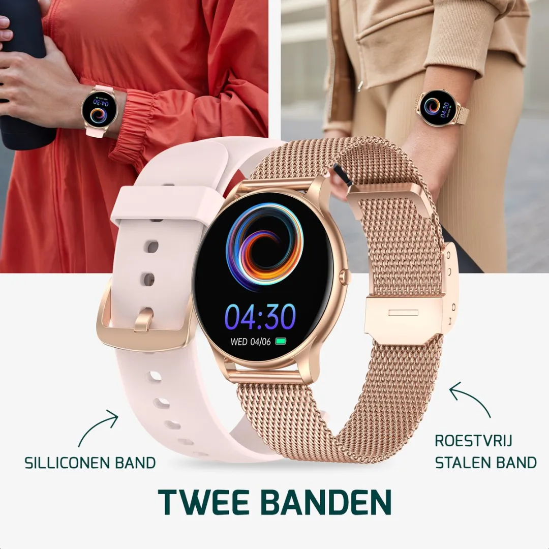 FITAGE Sporthorloge GPS - Roze 47mm