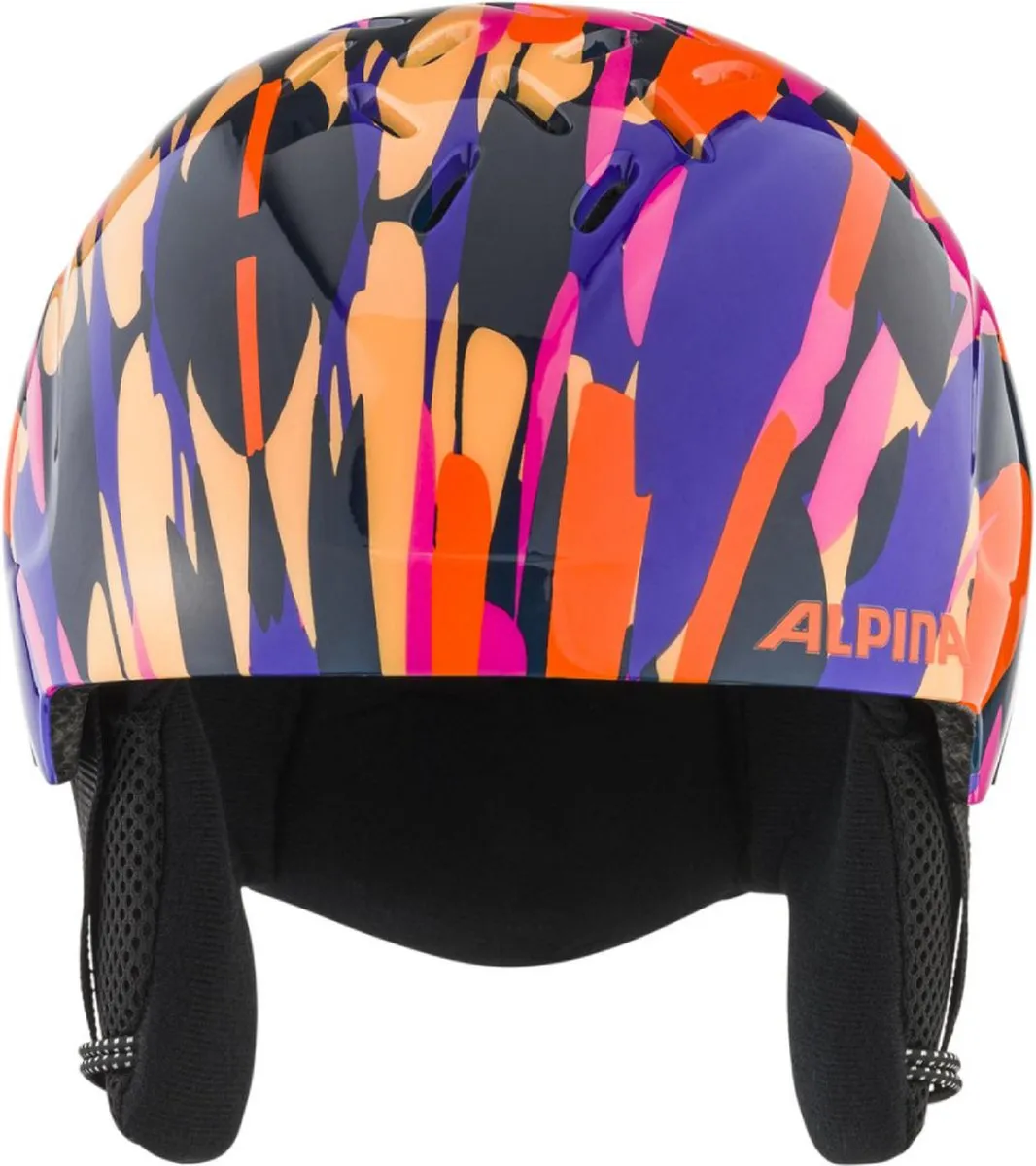 Alpina Pizi Junior Skihelm - Roze Oranje Blauw Gloss