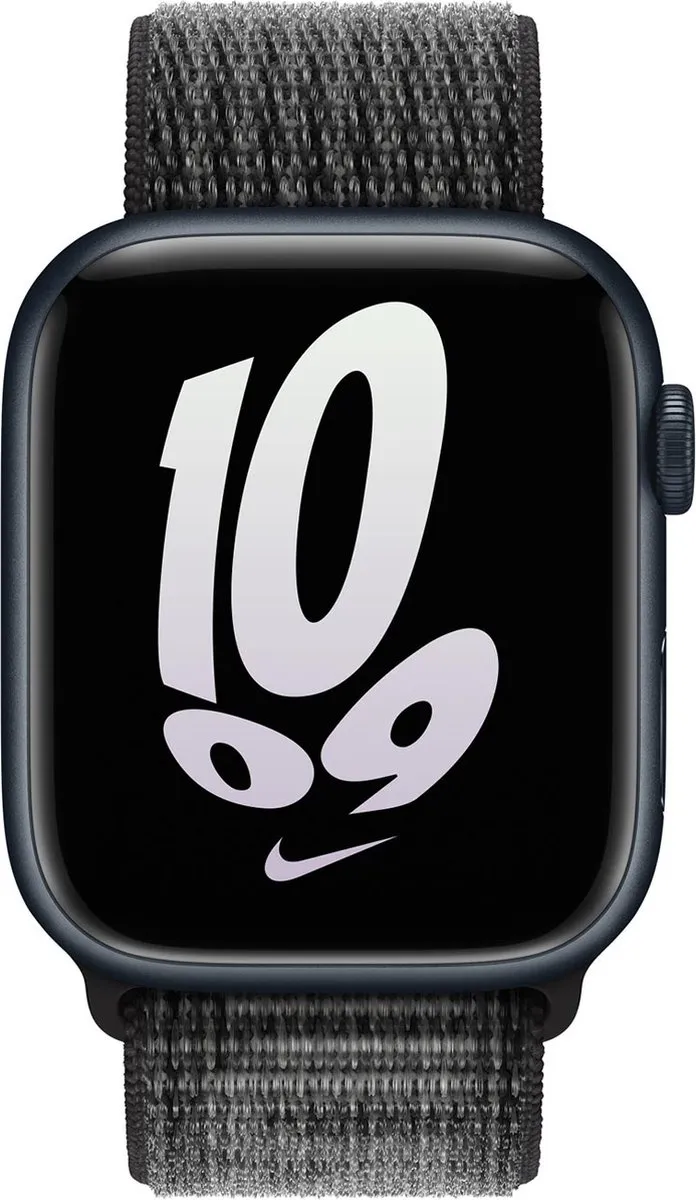 Apple Watch Nike Geweven Sportband - 38/40/41mm - Zwart/Summit White - afbeelding 5 van 6