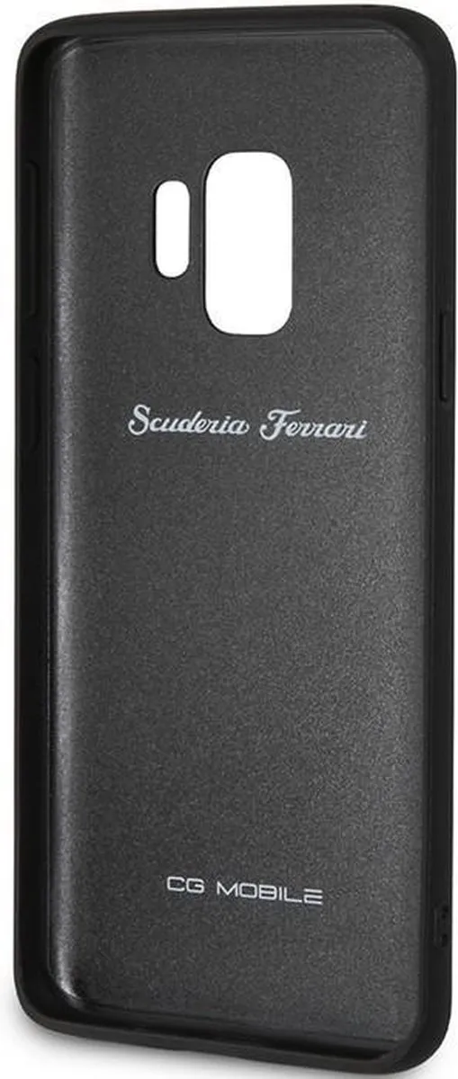 Ferrari Stripe Leather Hard Case Samsung Galaxy S9 - Rood