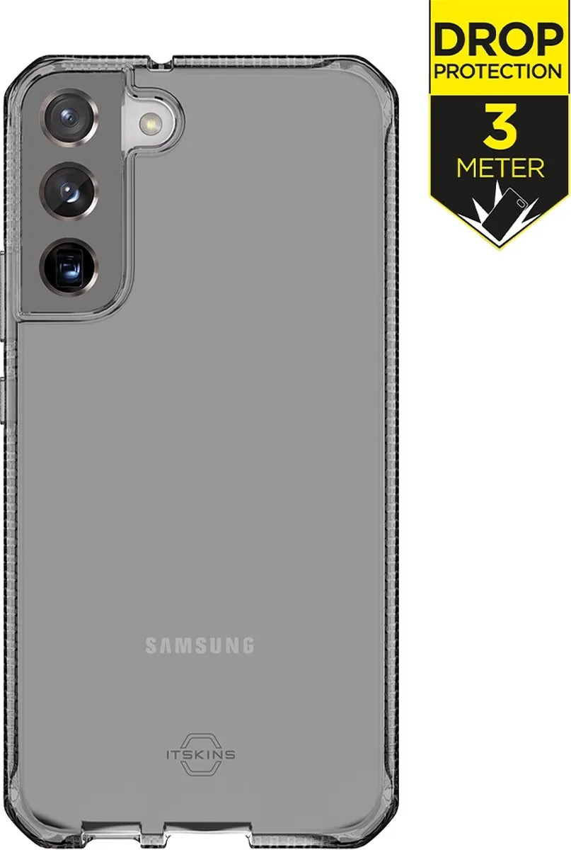 Itskins Spectrum Clear Samsung Galaxy S22 Plus Hoesje - Zwart/Transparant