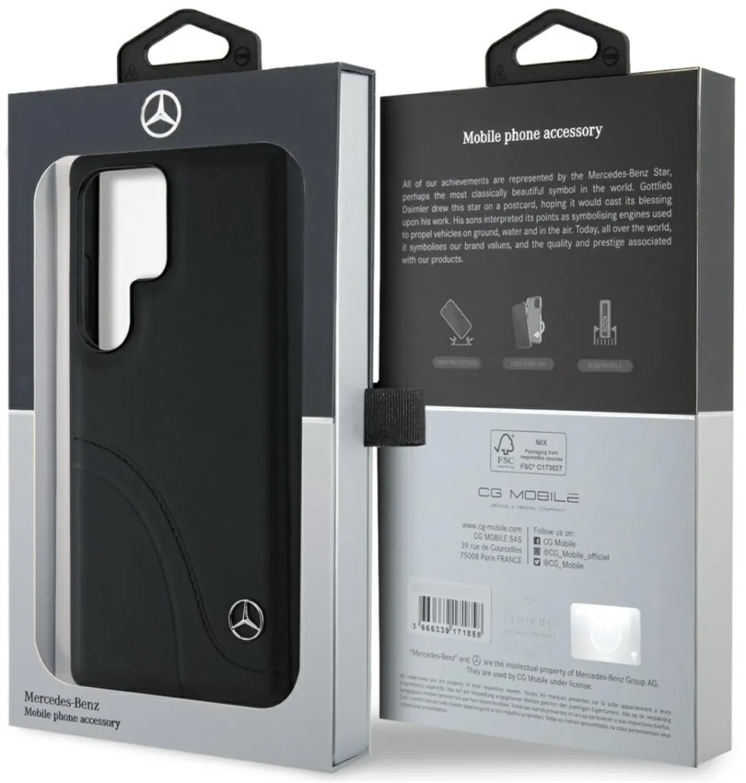 Mercedes Lederen Hoesje Galaxy S25 Ultra - Transparent
