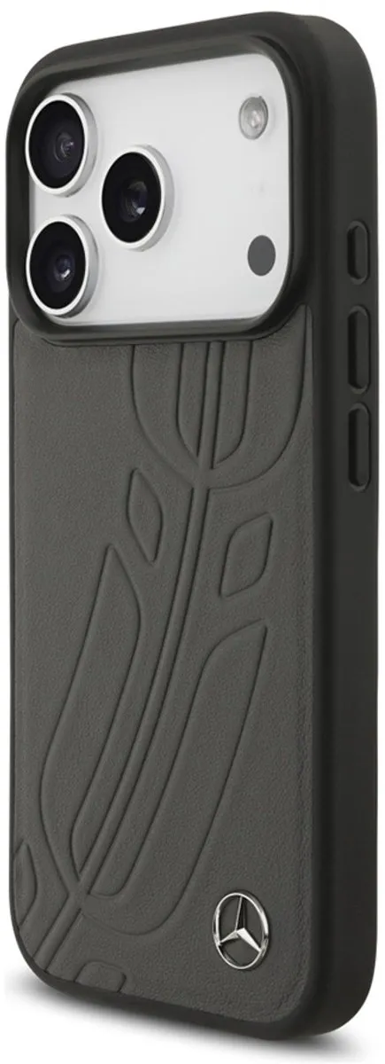 Mercedes-Benz Backcase Hoesje iPhone 17 Pro - Donkergrijs Leer - afbeelding 5 van 6