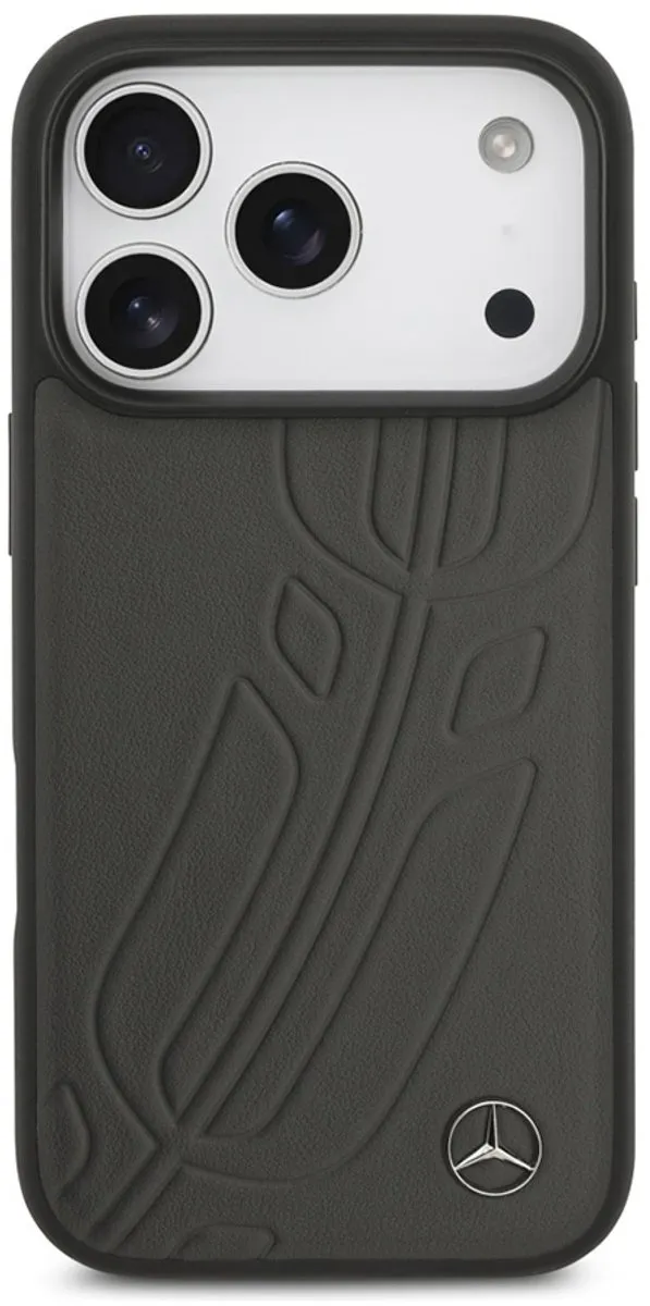 Mercedes-Benz Backcase Hoesje iPhone 17 Pro - Donkergrijs Leer - afbeelding 3 van 6