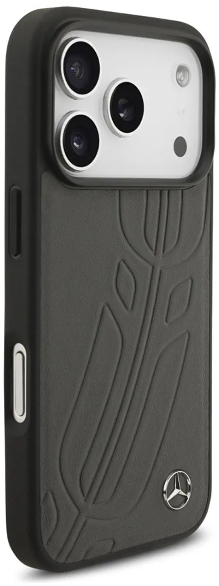 Mercedes-Benz Backcase Hoesje iPhone 17 Pro - Donkergrijs Leer - afbeelding 6 van 6
