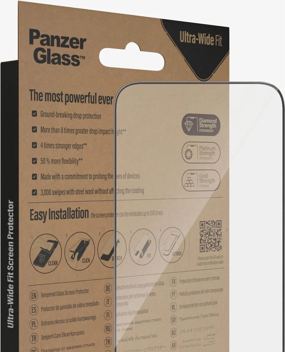 PanzerGlass Ultra-Wide Fit iPhone 14 Pro Max Schermbeschermer - Case Friendly - afbeelding 4 van 6