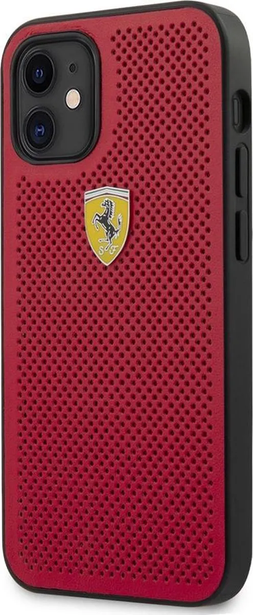 Ferrari iPhone 12 Mini Hoesje - Effen Rood Kunstleer