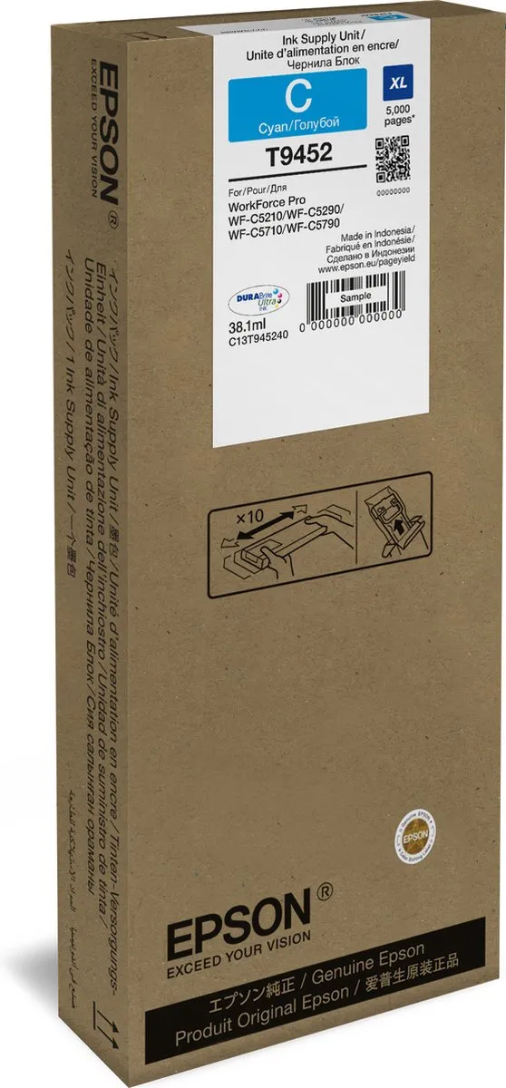 Epson C13T945240 Cyan Compatibele Inktcartridge - 5000ml