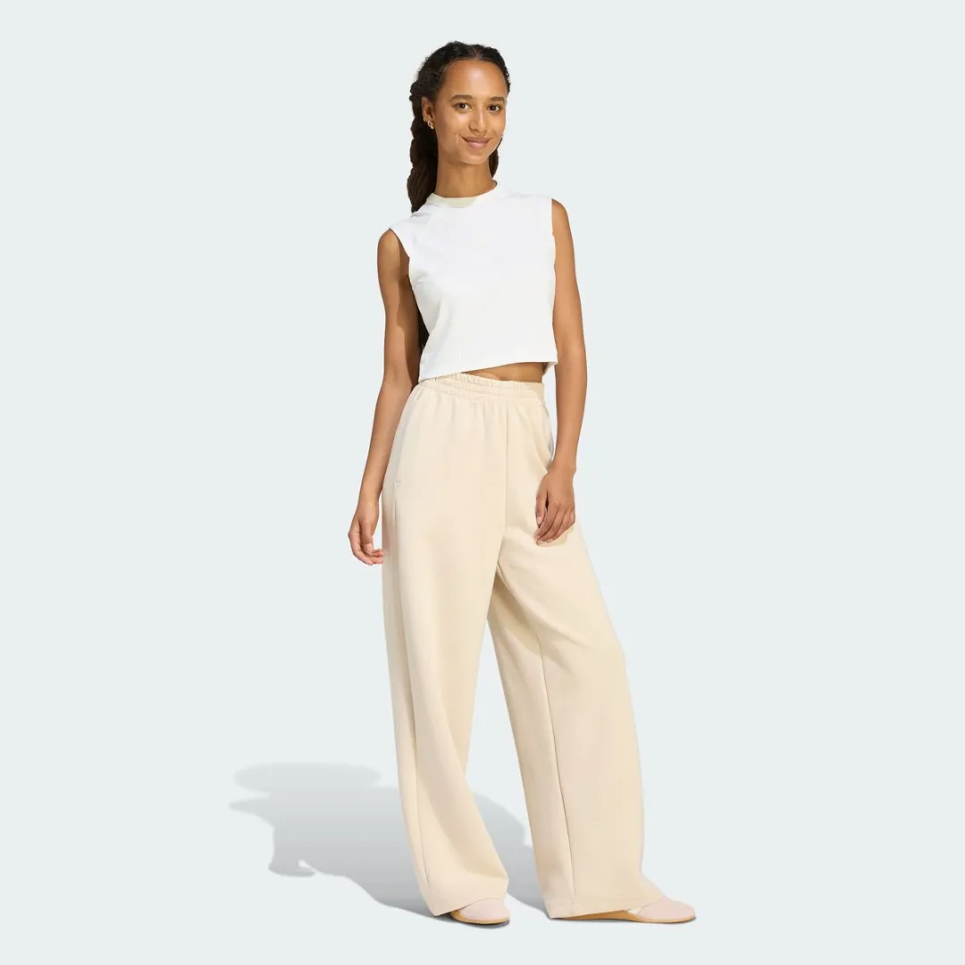 Adidas Soft Lux Straight Leg Trainingsbroek KE6829 - XS - Beige