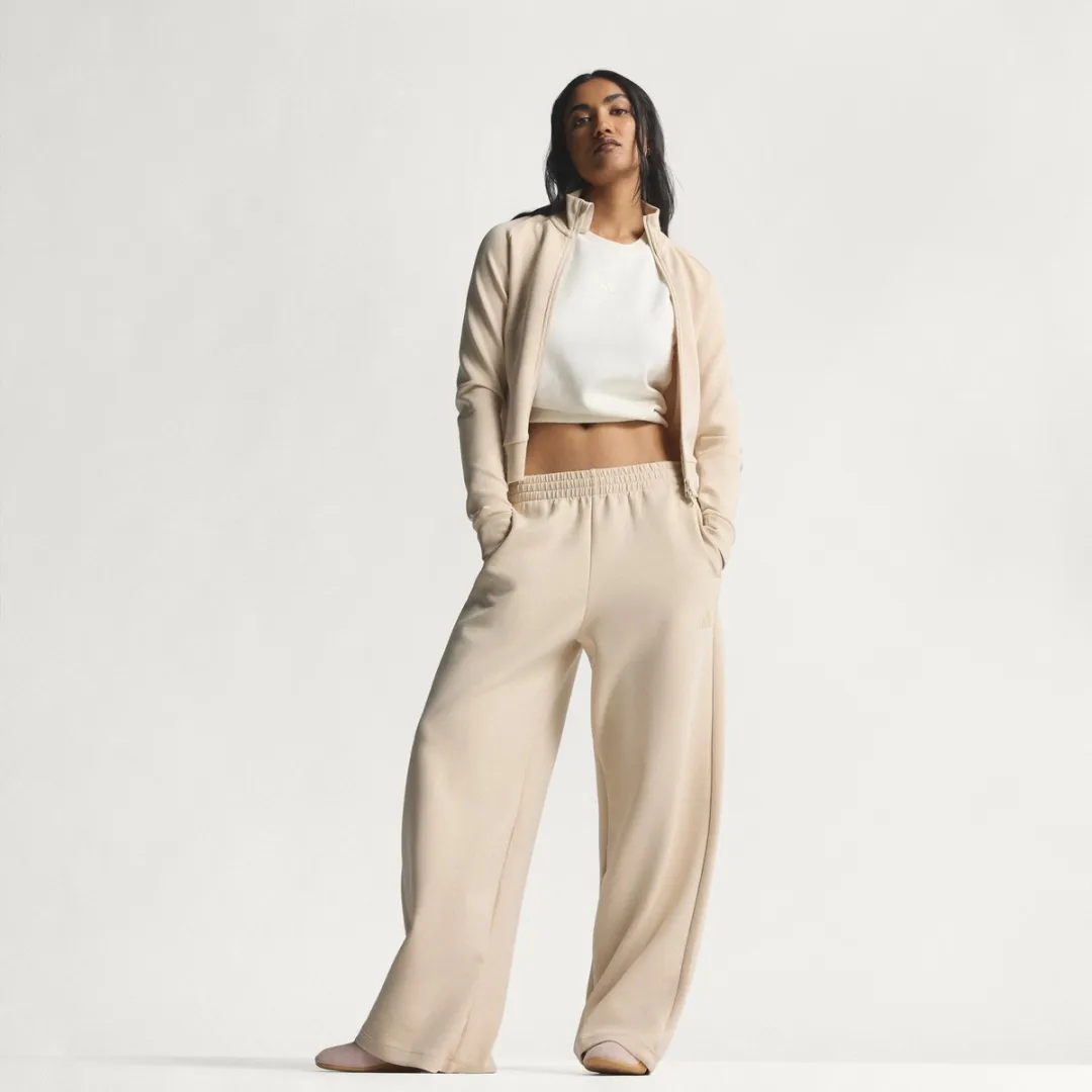 Adidas Soft Lux Straight Leg Trainingsbroek KE6829 - XS - Beige