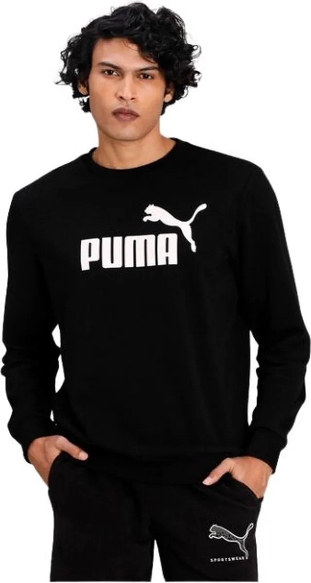 PUMA Essential Big Logo Crew Sweatshirt - Heren - Zwart