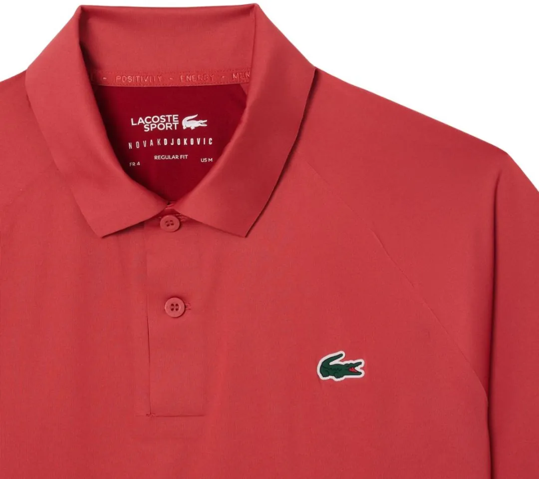 Lacoste Heren Polo Sport Novak Djokovic - Roze Rood S - afbeelding 6 van 6
