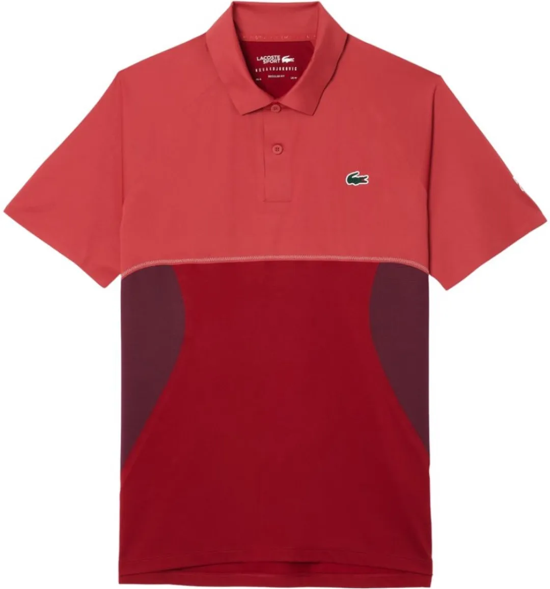 Lacoste Heren Polo Sport Novak Djokovic - Roze Rood S - afbeelding 5 van 6