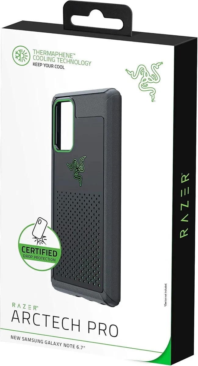 Razer Arctech Pro Hoesje - Samsung Galaxy Note20 - Zwart/Groen