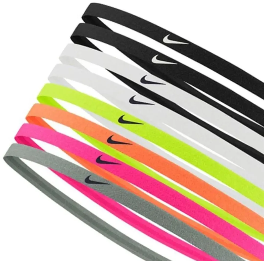 Nike Skinny Haarbandjes - 8 Stuks - Multicolor