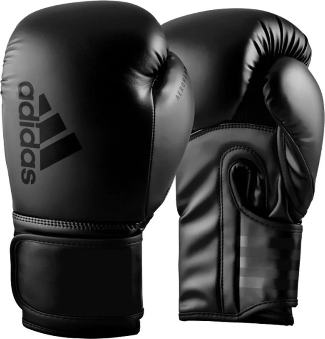 adidas Hybrid 80 Bokshandschoenen 6 oz - Zwart/Zwart