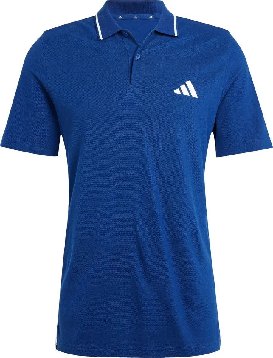 adidas Essentials 3-Stripes Poloshirt JE6382 - Heren - Blauw XS