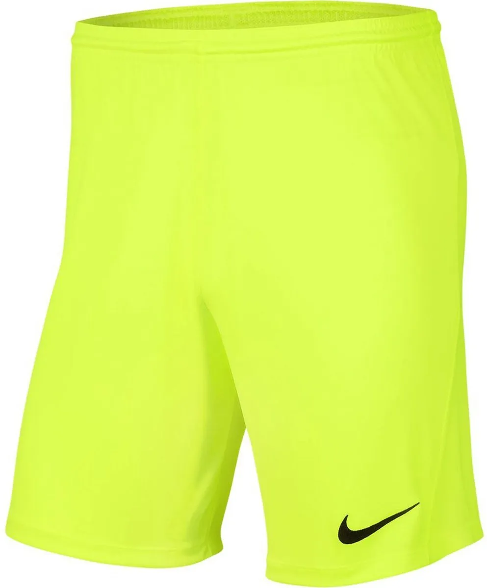 Nike Park III Short Heren S - Lime Groen