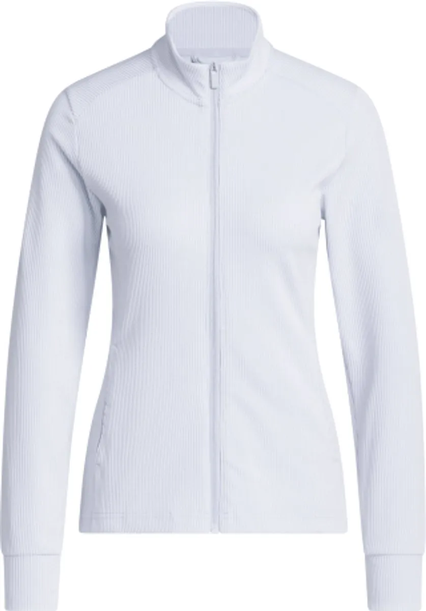 Adidas Dames W Textured Golfvest Lichtblauw KC2074