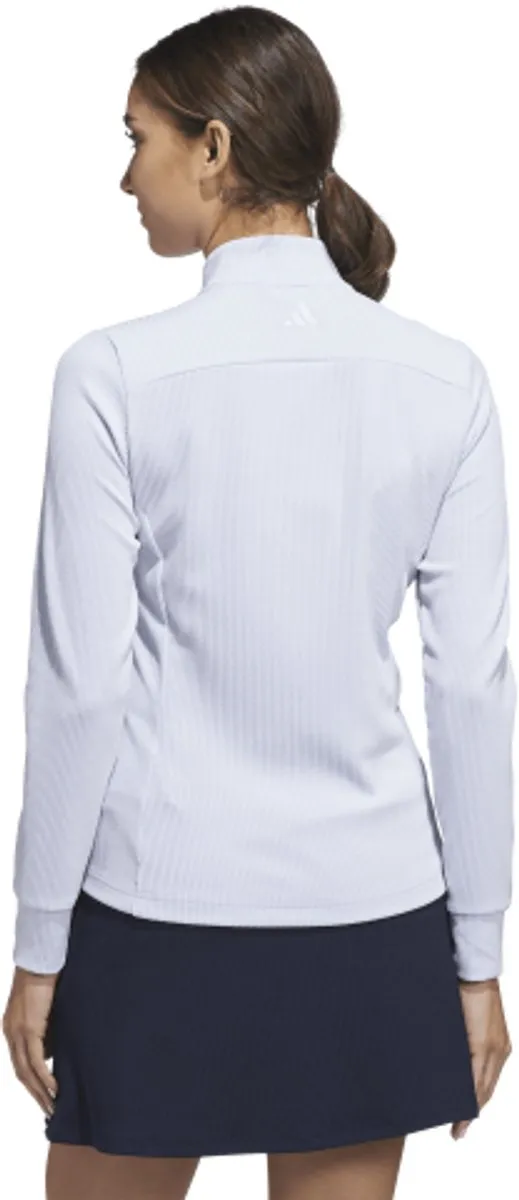 Adidas Dames W Textured Golfvest Lichtblauw KC2074 - afbeelding 6 van 6