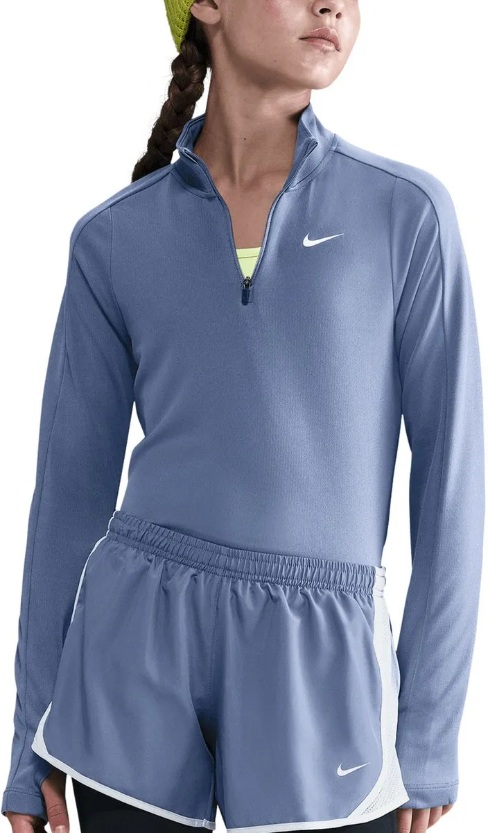 Nike Dri-FIT Long Sleeve Half Zip - Blauw - Maat L