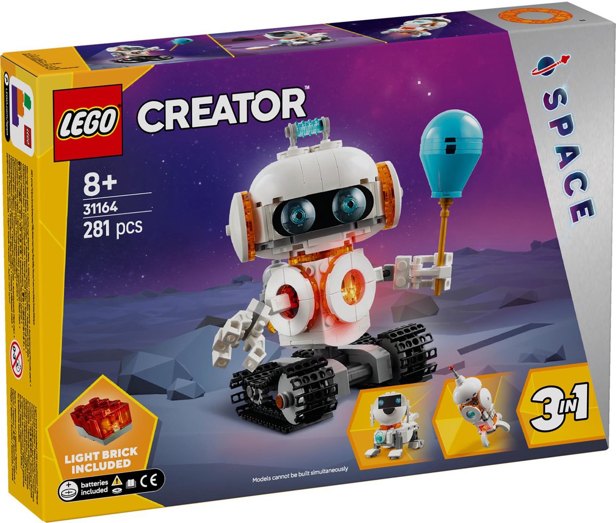 LEGO Creator 3in1 Ruimterobot wetenschaps - 31164
