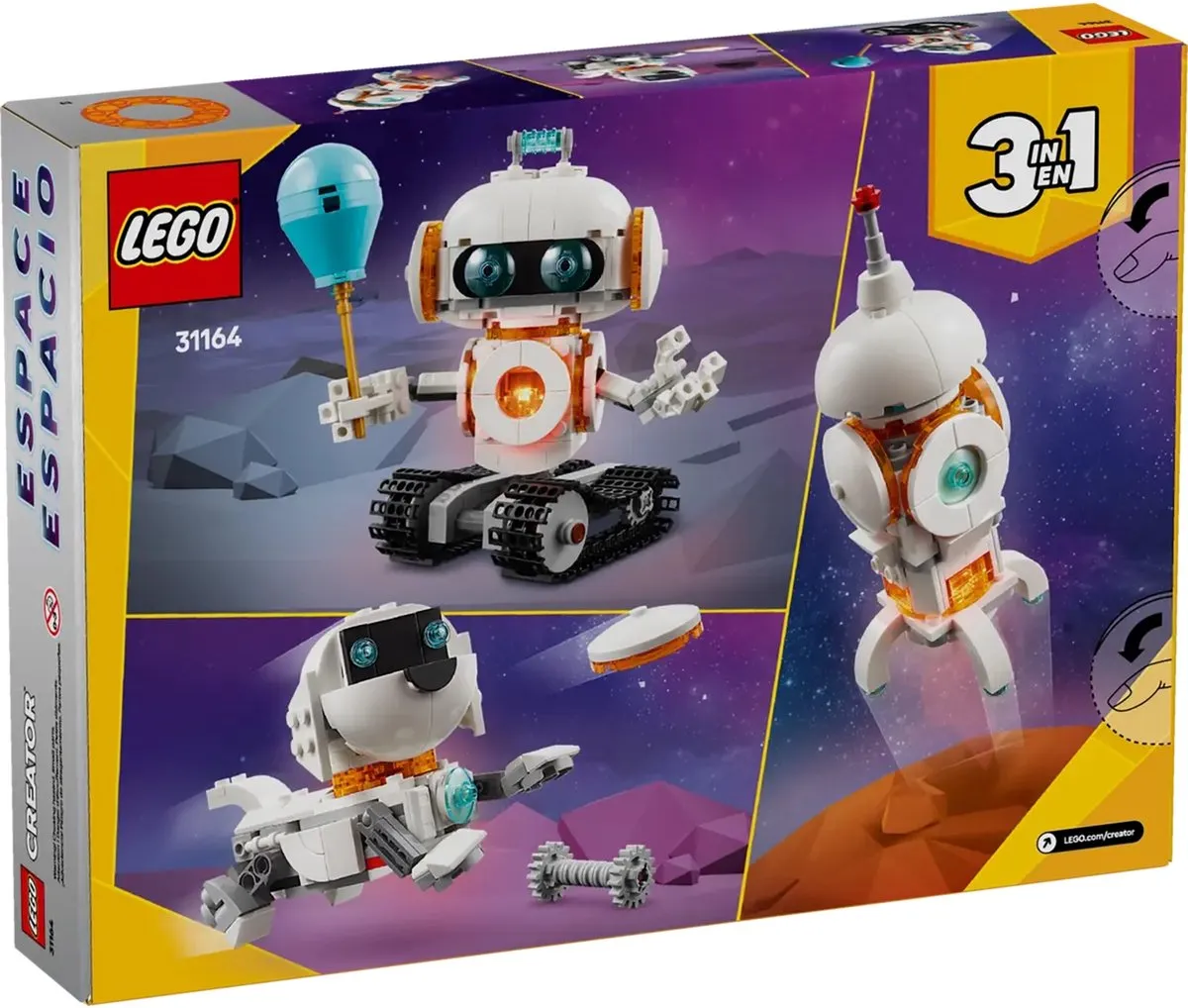 LEGO Creator 3in1 Ruimterobot 31164 - 281 Stukken - Meerkleurig