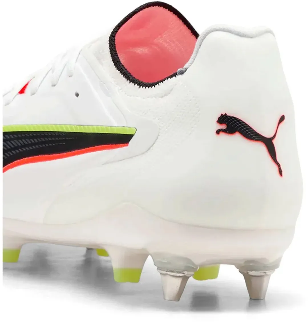 PUMA King 20 Ultimate Mxsg Voetbalschoenen 44 - Wit/Glowing Red/Yellow Alert