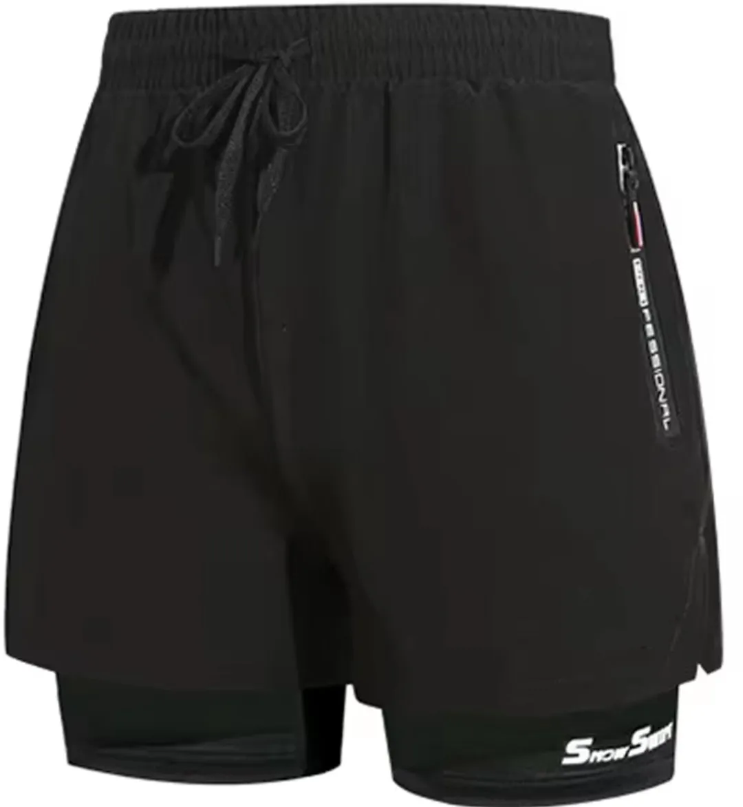 RedParrot Korte Sportbroek Zwart - L - Sneldrogend