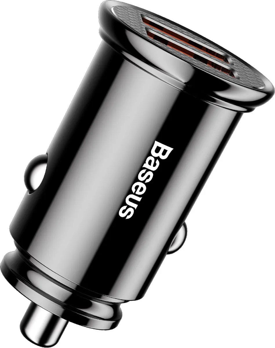 Baseus CCALL-YS01 Autolader 30W - USB-C & USB-A - Zwart