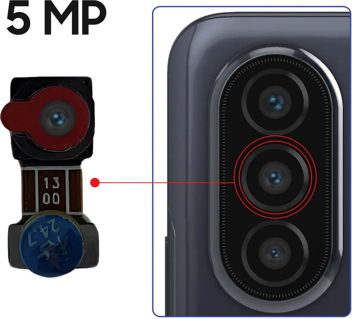 Huawei Ultra Groothoek Camera Nova Y70 5MP - Zwart