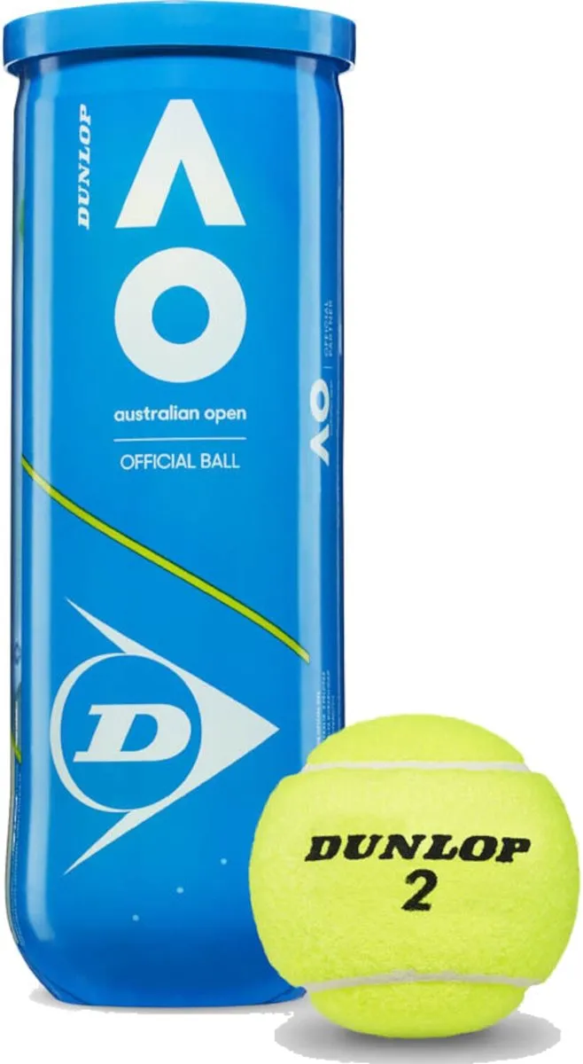 Dunlop Australian Open Tennisballen - 3 Stuks