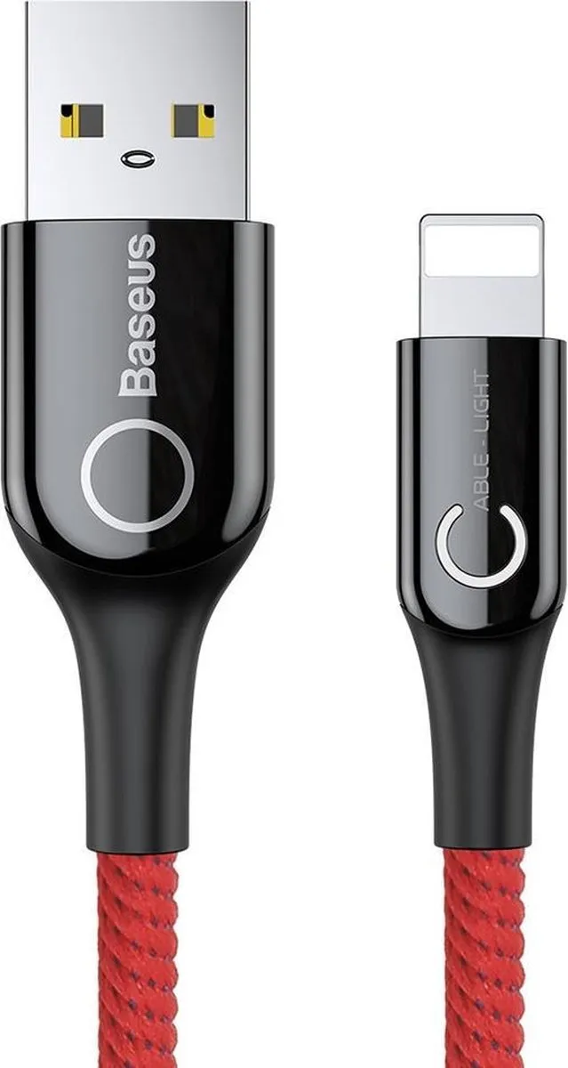 Baseus USB naar 8-pins Kabel 2.4A Rood