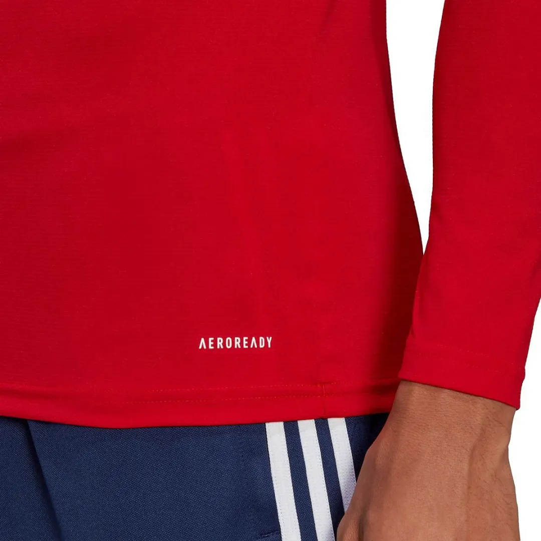 adidas Team Base Longsleeve Sportshirt 152 - Rood/Wit