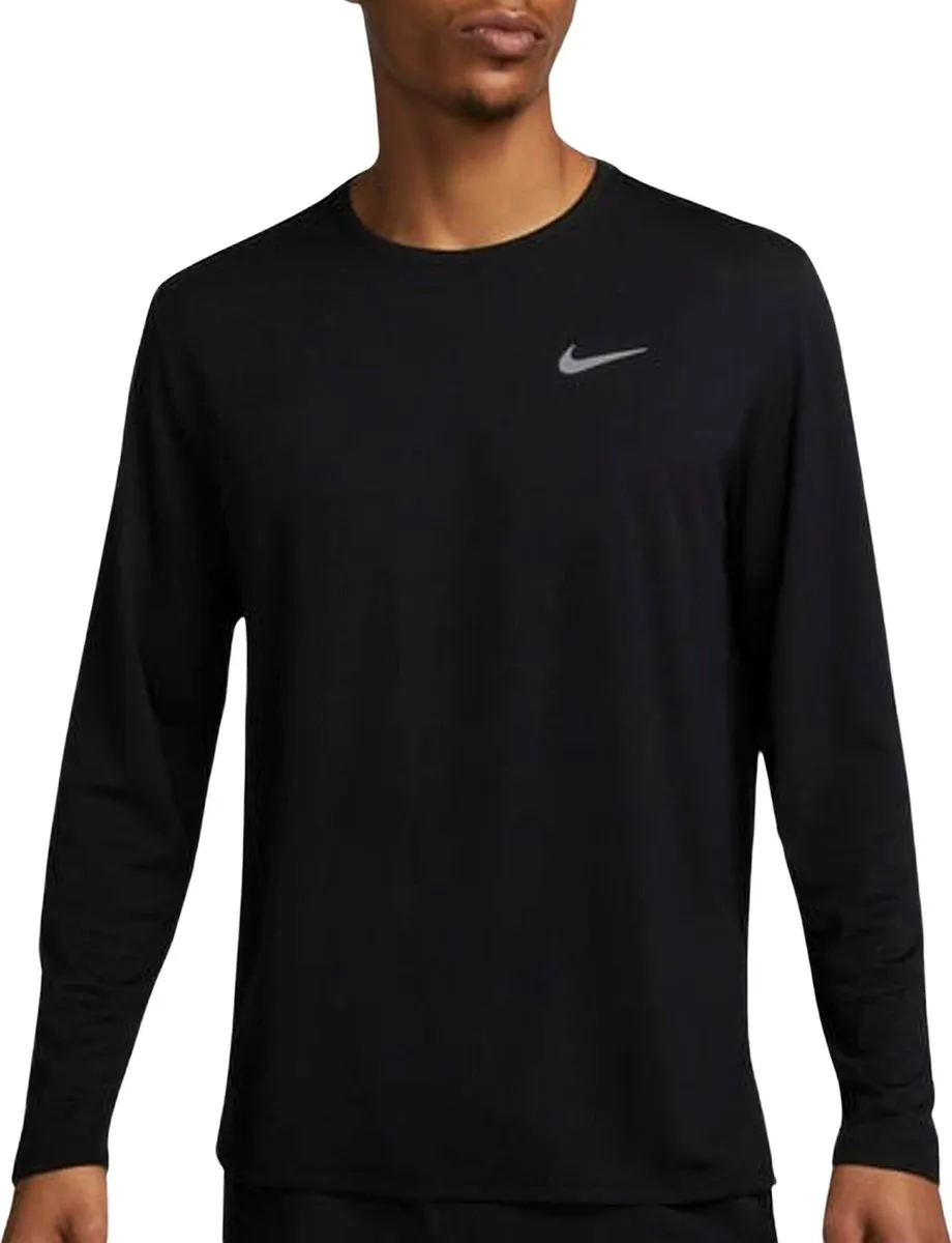 Nike Dri-FIT UV Miler Longsleeve Shirt - S - Lichtblauw