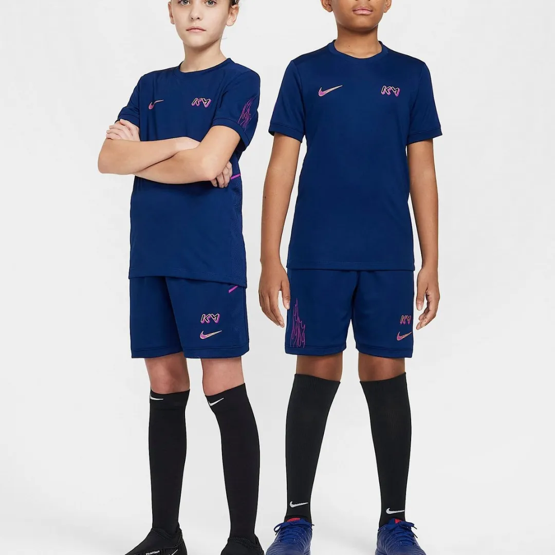 Nike Kylian Mbappé Academy Short Junior HQ3687-645 - Maat 158 - Roze/Zwart/Goud