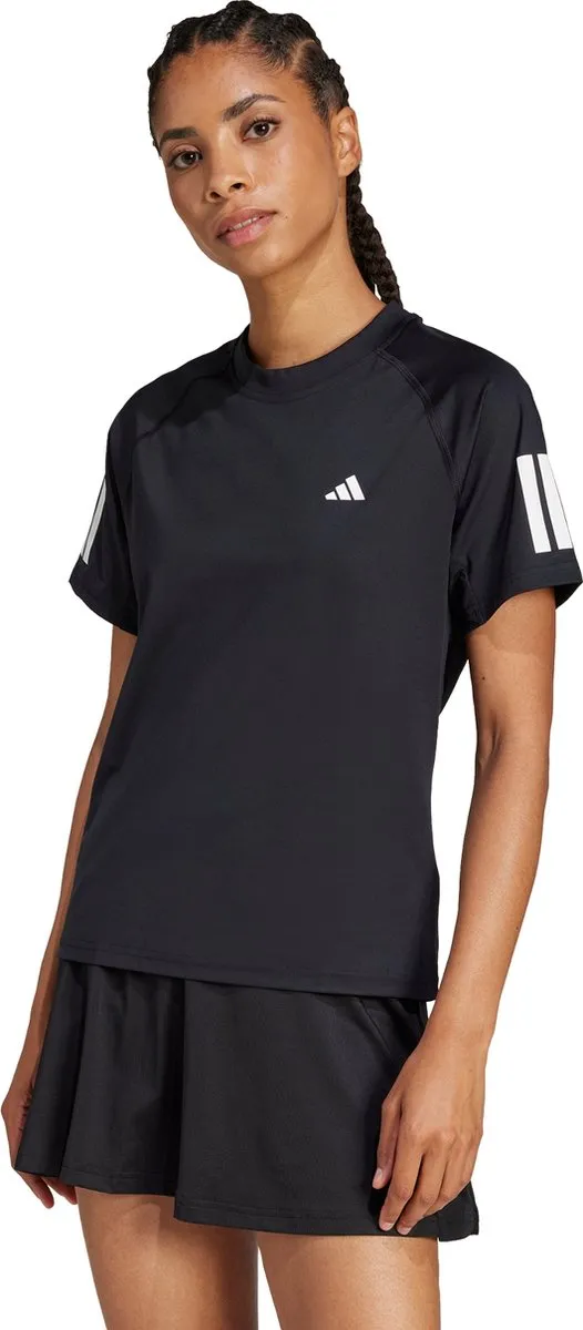 adidas Performance Club 3-Stripes Tennis Climacool T-shirt Zwart S