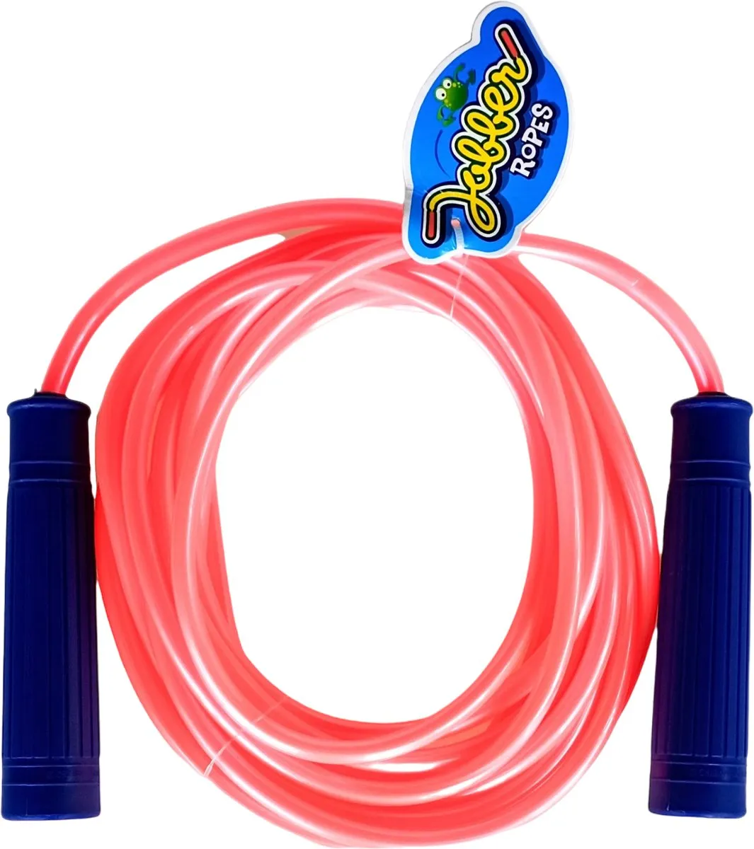 Jobber Toys Lang Springtouw 5m - Roze & Rood - 2 Stuks