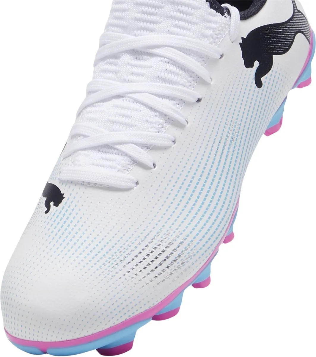 PUMA Future Play Voetbalschoenen Junior 28 - FG/AG - Wit/Zwart/Blauw/Rood