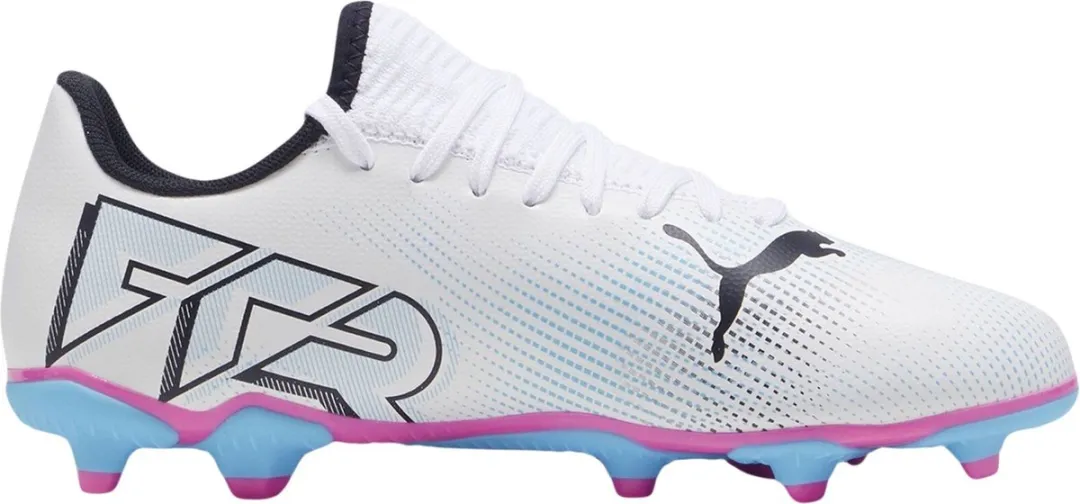 PUMA Future Play Voetbalschoenen Junior 28 - FG/AG - Wit/Zwart/Blauw/Rood