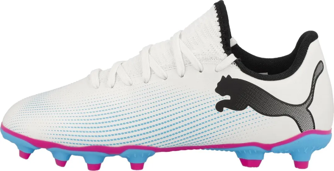 PUMA Future Play Voetbalschoenen Junior 28 - FG/AG - Wit/Zwart/Blauw/Rood