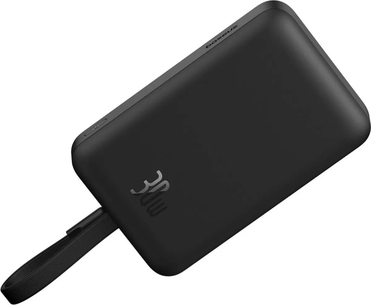 Baseus Magnetic Mini 10000mAh Powerbank 30W - Zwart + USB-C Kabel 60W