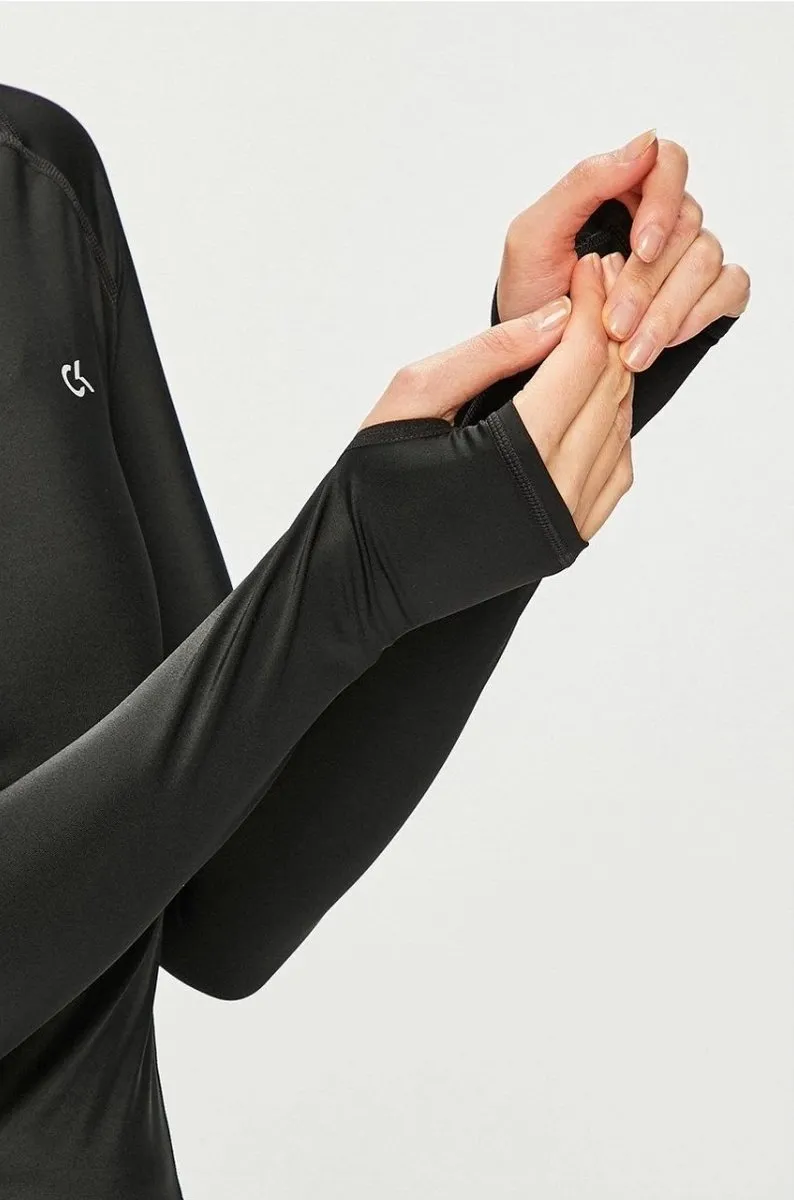 Calvin Klein Dames Longsleeve Slim Fit - S - Zwart