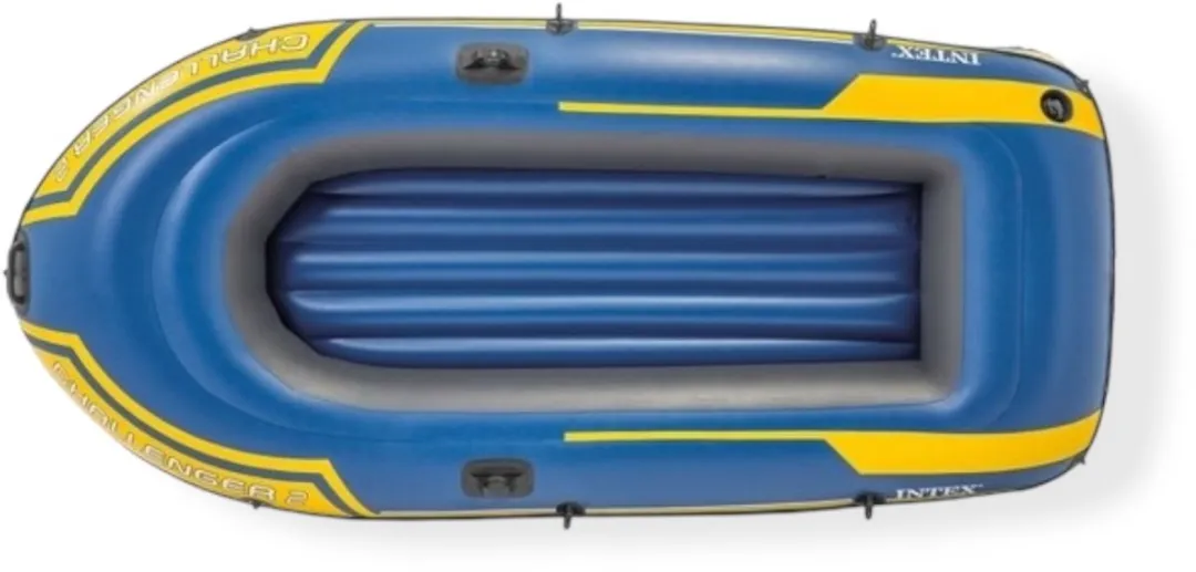 Intex Challenger 2 Opblaasboot - 2 Personen - Blauw/Geel