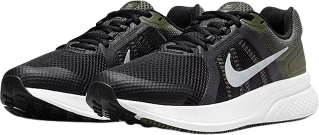 Nike Run Swift 2 CU3517-007 Hardloopschoenen - Maat 40 - Khaki Zwart/Wit