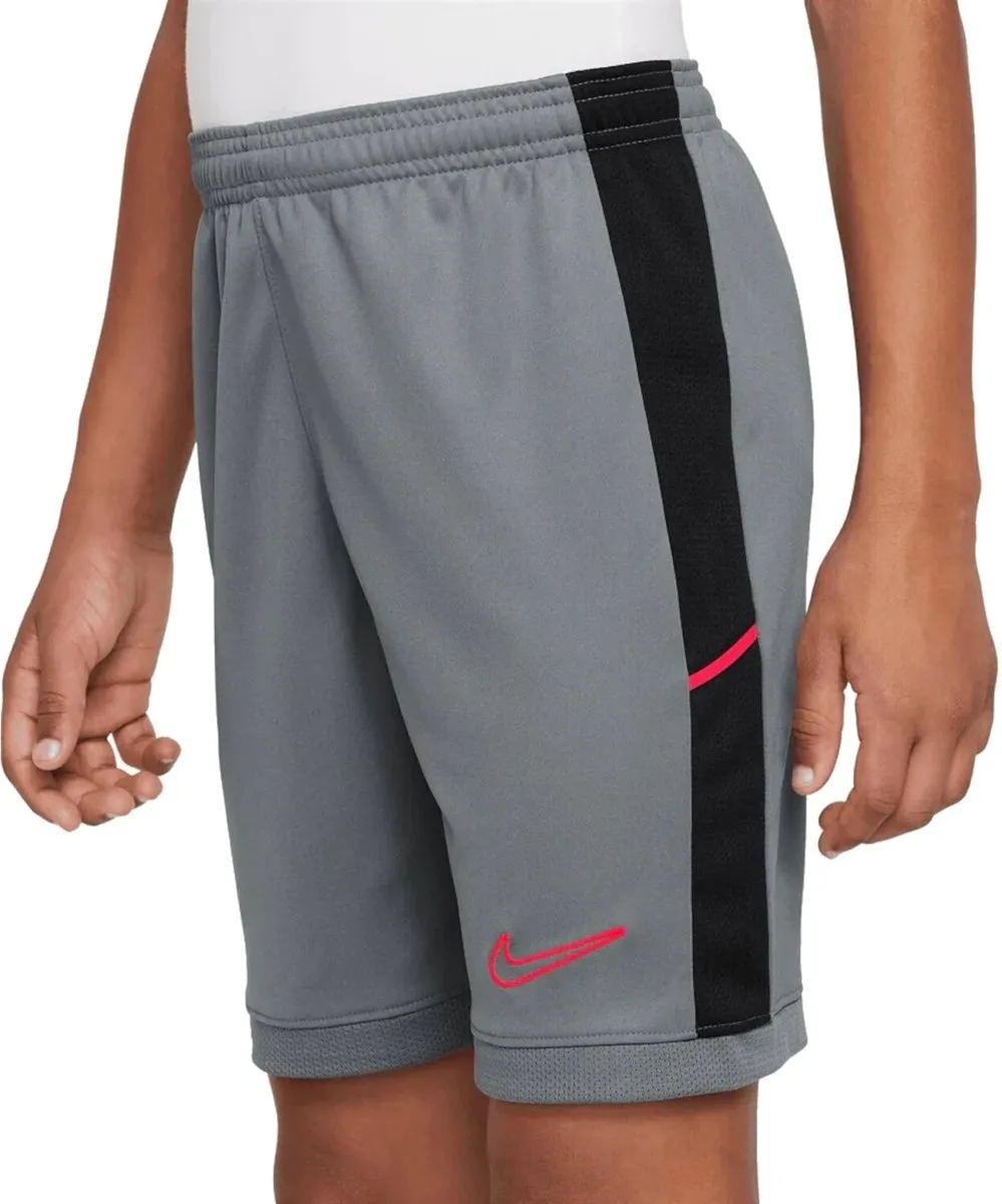 Nike Dri-FIT Academy 25 Short Junior HJ3718-066 - Maat 158 - Grijs/Zwart/Rood