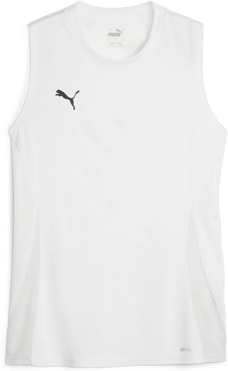 PUMA Damen TeamGoal Sleeveless Jersey - Wit/Zwart/Grijs