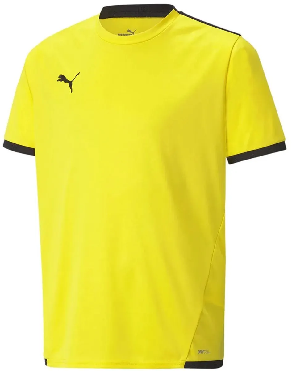 PUMA Teamliga Shirt Kinderen - Geel/Zwart - Maat 164