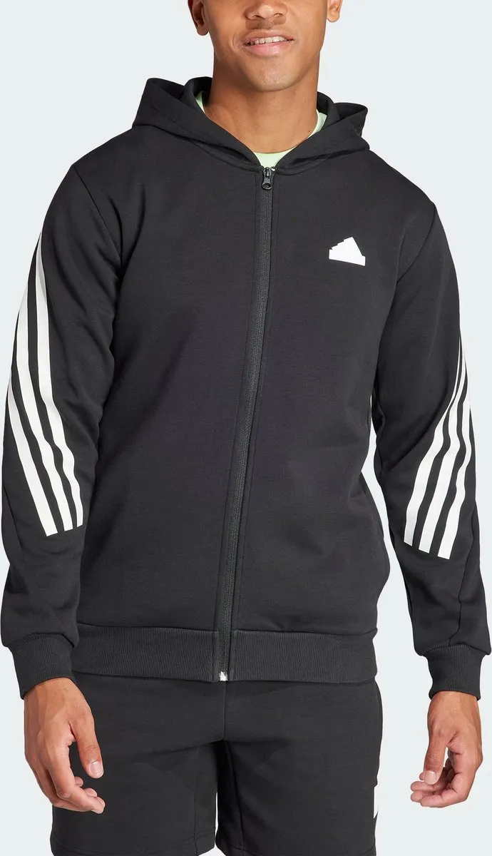 adidas 3-Stripes Ritshoodie IR9159 - Heren - Zwart