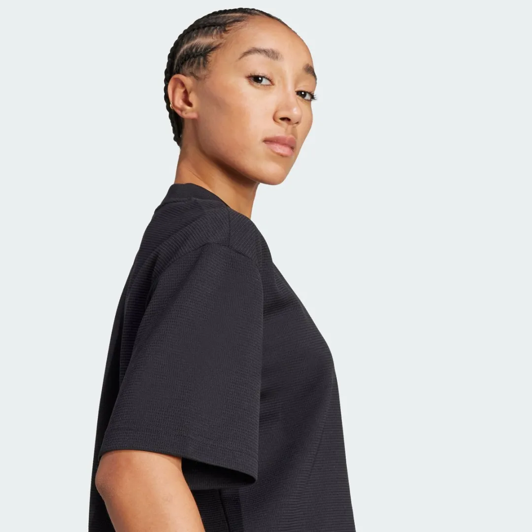 adidas Performance Motion Waffle Yoga-T-shirt JM4474 - Zwart